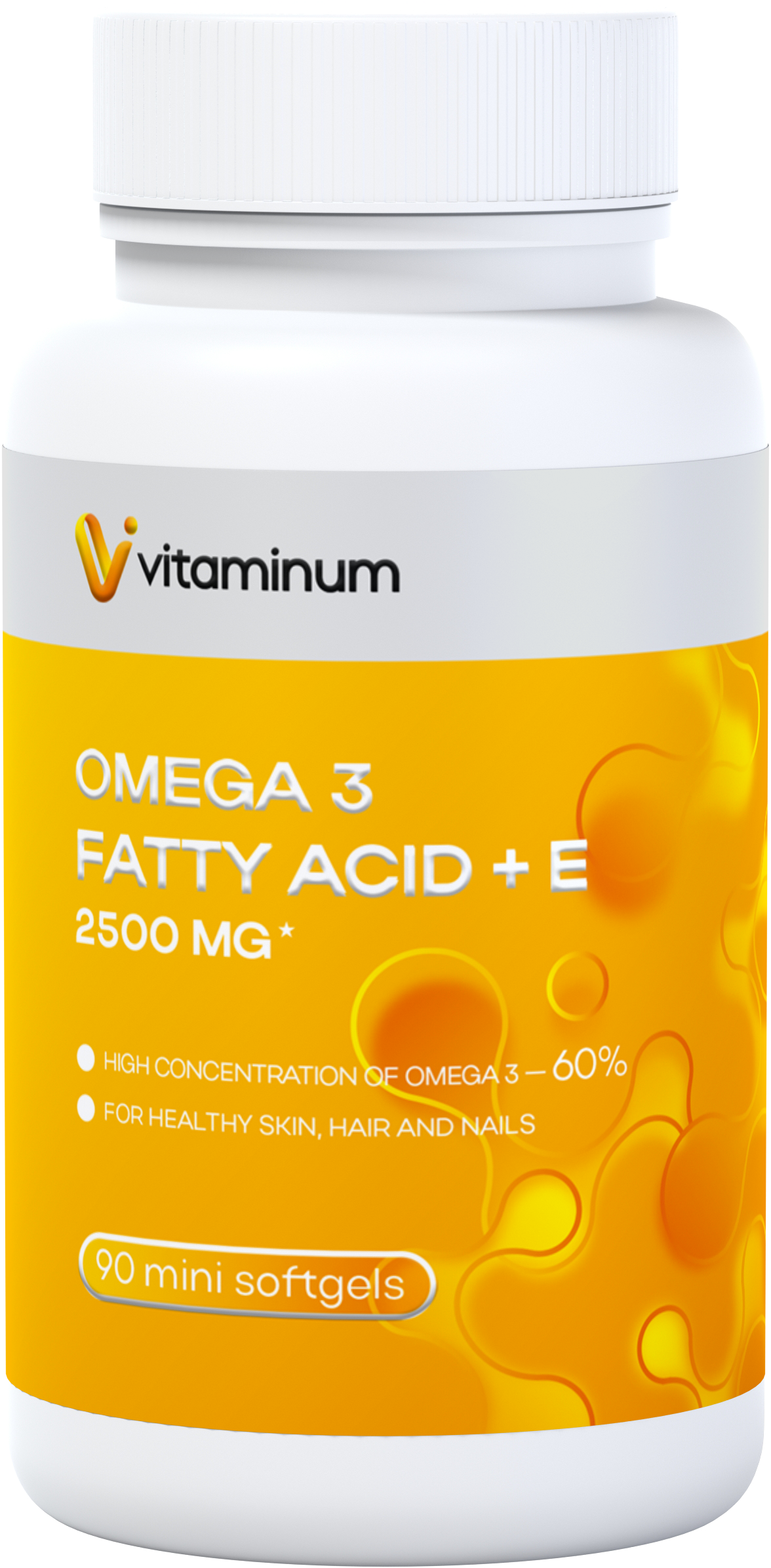  Vitaminum ОМЕГА 3 60% + витамин Е (2500 MG*) 90 капсул 700 мг   в Когалыме