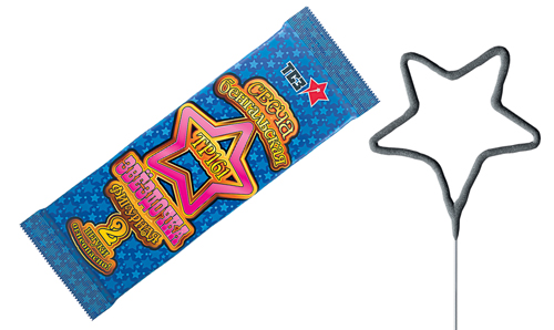  Бенгальские свечи фигурные 2 шт "Звездочка"  в Когалыме